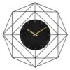Modern Black Metal Wall Clock, 24" 1 Modern Black Metal Wall Clock, 24" -Athome Sales modern black metal wall clock 24