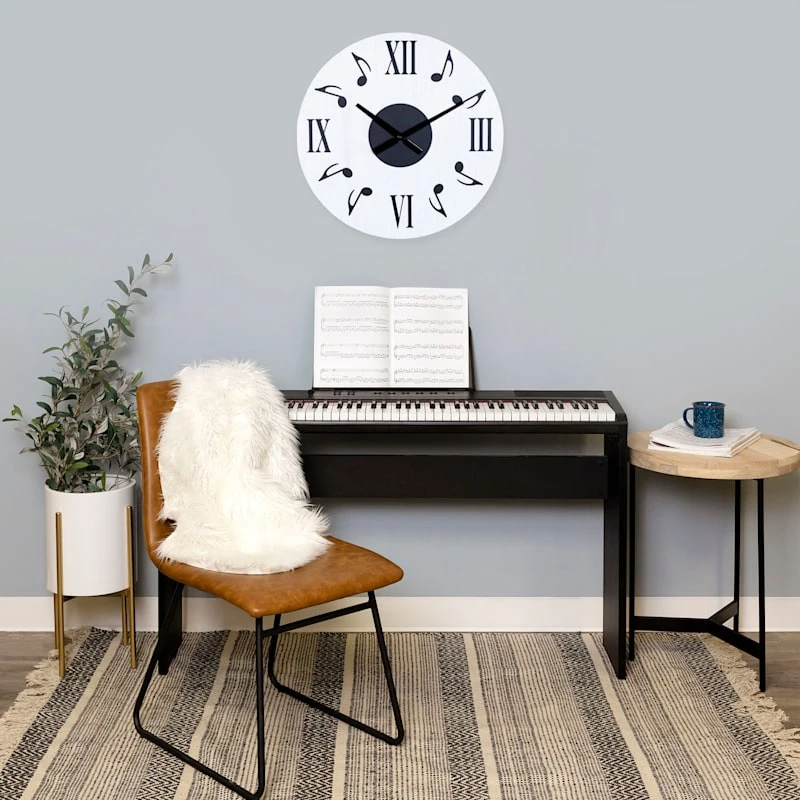 Music Notes Wall Clock, 24" 4 Music Notes Wall Clock, 24" - Image 2