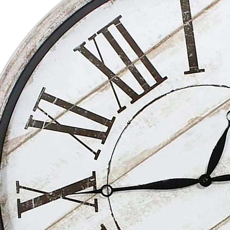 Natural Distressed Wall Clock, 30" 4 Natural Distressed Wall Clock, 30" - Image 2