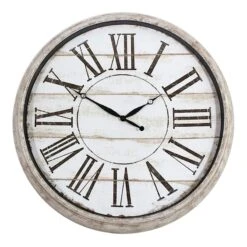 Natural Distressed Wall Clock, 30"