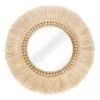 Natural Raffia Framed Round Wall Mirror, 29" 1 Natural Raffia Framed Round Wall Mirror, 29" -Athome Sales natural raffia framed round wall mirror 29