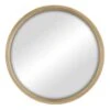 Natural Wood Round Wall Mirror, 18" -Athome Sales natural wood round wall mirror 18