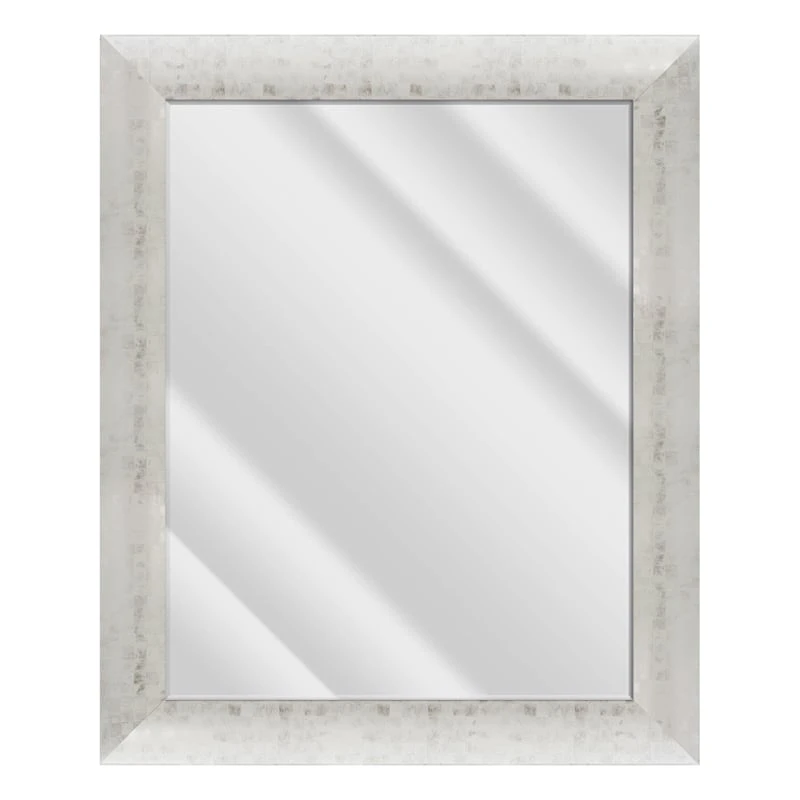 Olivia White & Silver Wall Mirror, 29x35 3 Olivia White & Silver Wall Mirror, 29x35