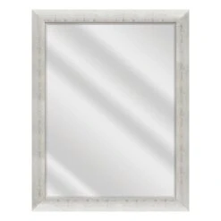 Olivia White & Silver Wall Mirror, 43x55