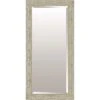Organic Silver & Champagne Solid Wood Floor Mirror, 32x68