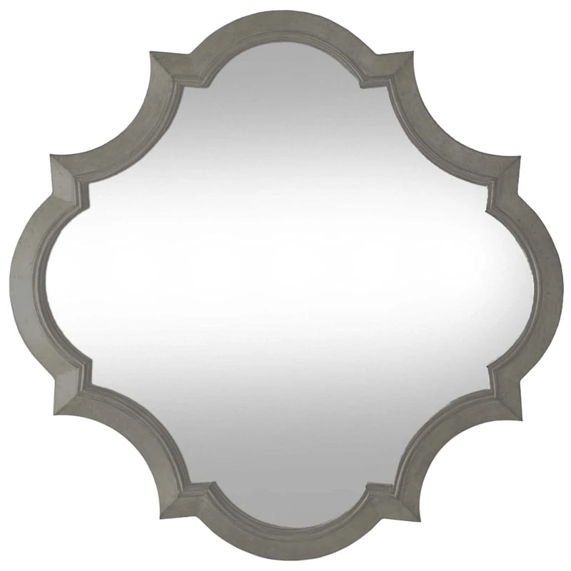 Pewter Crest Framed Wall Mirror, 14" 3 Pewter Crest Framed Wall Mirror, 14"