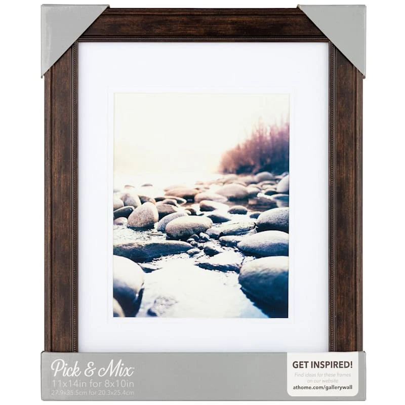 Pick & Mix 11x14 Matted To 8x10 Beaded Wall Frame, Bronze 4 Pick & Mix 11x14 Matted To 8x10 Beaded Wall Frame, Bronze - Image 2
