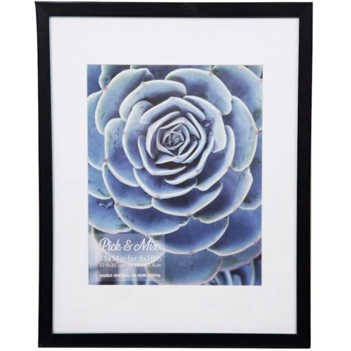 Pick & Mix 11x14 Matted To 8x10 Linear Wall Frame, Black -Athome Sales pick mix 11x14 matted to 8x10 linear wall frame black