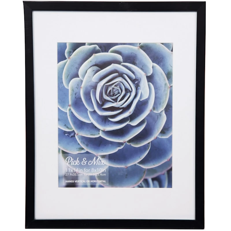 Pick & Mix 11x14 Matted To 8x10 Linear Wall Frame, Black 3 Pick & Mix 11x14 Matted To 8x10 Linear Wall Frame, Black