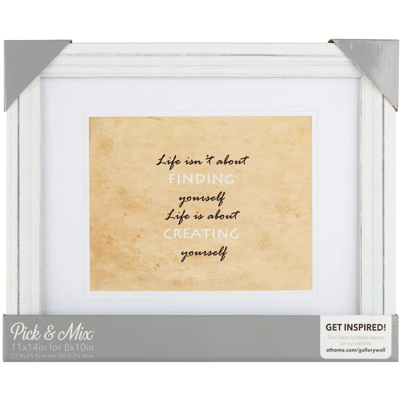 Pick & Mix 11x14 Matted To 8x10 Wall Frame, Whitewash 4 Pick & Mix 11x14 Matted To 8x10 Wall Frame, Whitewash - Image 2