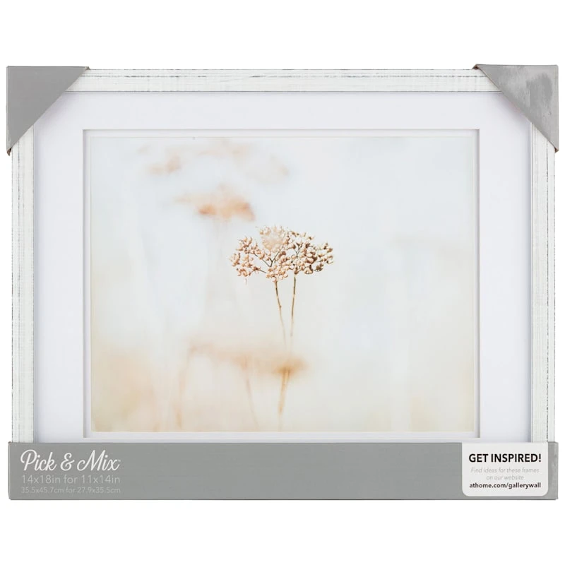 Pick & Mix 14x18 To 11x14 Thin Linear Wall Frame, Whitewash 4 Pick & Mix 14x18 To 11x14 Thin Linear Wall Frame, Whitewash - Image 2