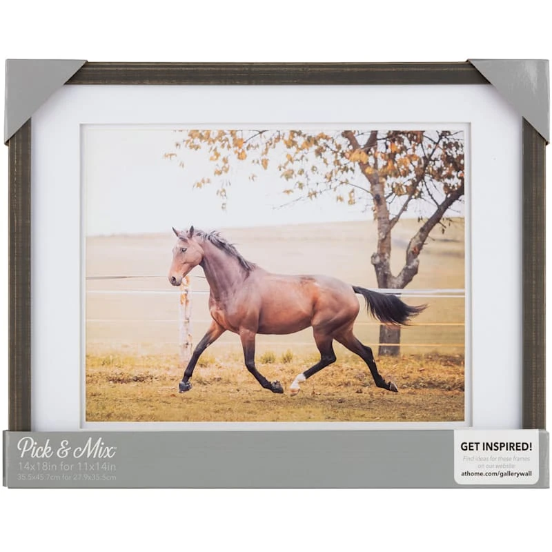 Pick & Mix 14x20 Matted To 11x14 Thin Linear Wall Frame, Blackwash 4 Pick & Mix 14x20 Matted To 11x14 Thin Linear Wall Frame, Blackwash - Image 2