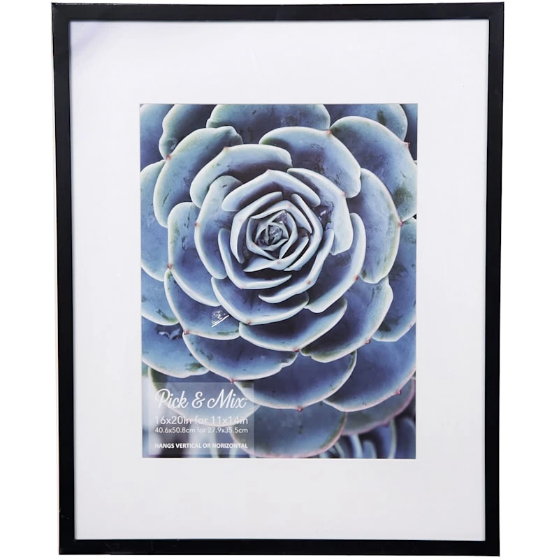 Pick & Mix 16x20 Matted To 11x14 Linear Wall Frame, Black 3 Pick & Mix 16x20 Matted To 11x14 Linear Wall Frame, Black