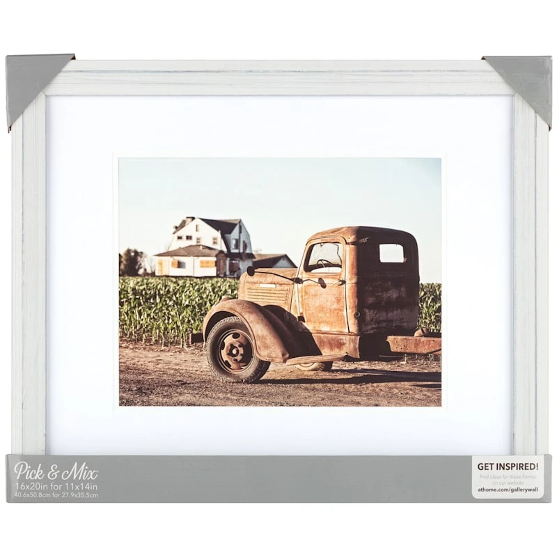 Pick & Mix 16x20 Matted To 11x14 Wall Frame, Whitewash 4 Pick & Mix 16x20 Matted To 11x14 Wall Frame, Whitewash - Image 2