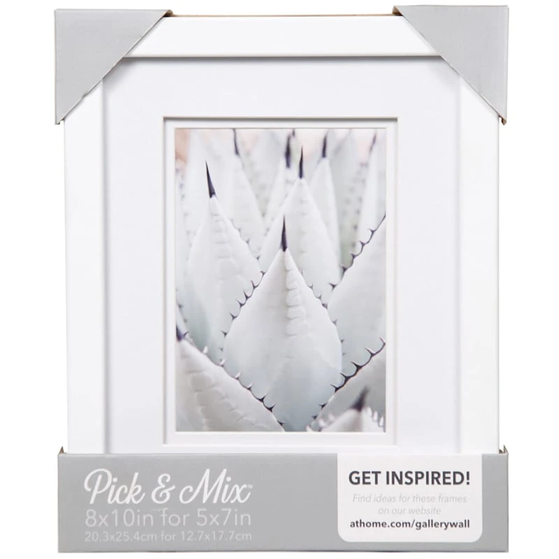 Pick & Mix 8x10 Matted To 5x7 Air Float Linear Wall Frame, White 4 Pick & Mix 8x10 Matted To 5x7 Air Float Linear Wall Frame, White - Image 2