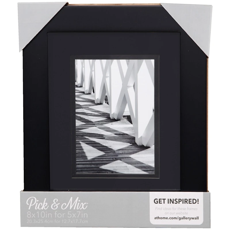 Pick & Mix 8x10 Matted To 5x7 Linear Wall Frame, Black 4 Pick & Mix 8x10 Matted To 5x7 Linear Wall Frame, Black - Image 2