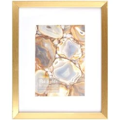 Pick & Mix 8x10 Matted To 5x7 Linear Wall Frame, Gold