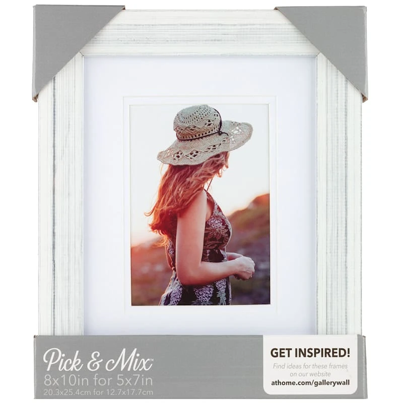 Pick & Mix 8x10 Matted To 5x7 Wall Frame, Whitewash 4 Pick & Mix 8x10 Matted To 5x7 Wall Frame, Whitewash - Image 2