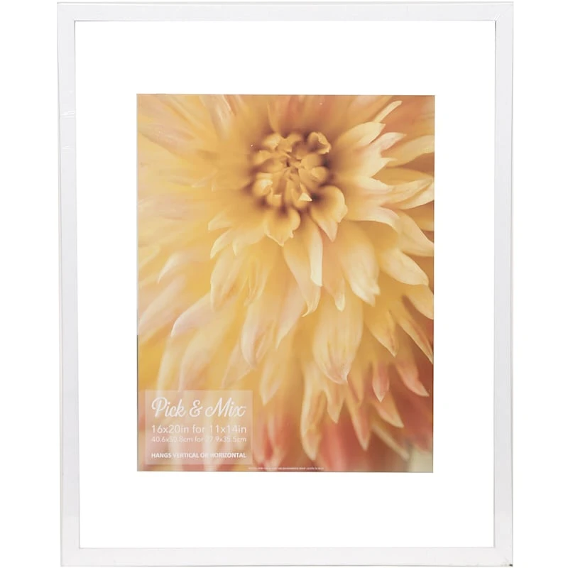 Pick & Mix White Linear Floating Wall Frame, 11x14 3 Pick & Mix White Linear Floating Wall Frame, 11x14