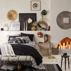 Pierced Metal Round Wall Mirror, 36" 7 Pierced Metal Round Wall Mirror, 36" -Athome Sales pierced metal round wall mirror 36 2