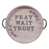 Pray, Wait, Trust Wood Wall Sign, 15" 2 Pray, Wait, Trust Wood Wall Sign, 15" -Athome Sales pray wait trust wood wall sign 15