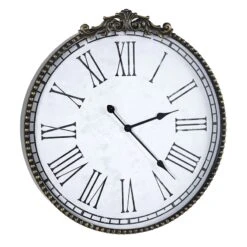 Providence Antique Black Wall Clock, 26x27