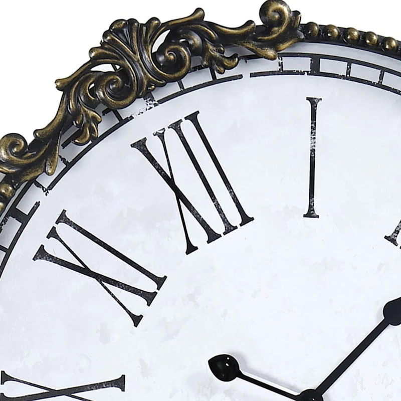 Providence Antique Black Wall Clock, 26x27 4 Providence Antique Black Wall Clock, 26x27 - Image 2