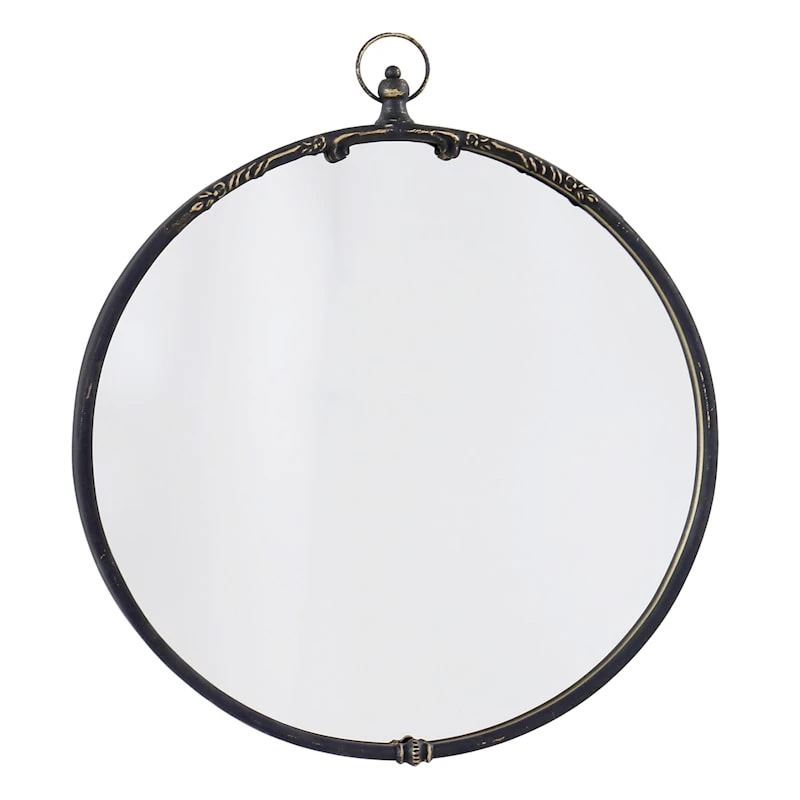 Providence Black Metal Wall Mirror, 22x25 3 Providence Black Metal Wall Mirror, 22x25
