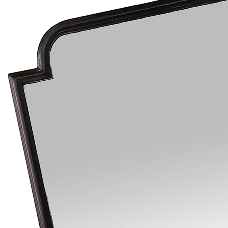 Providence Black Metal Wall Mirror, 24" 4 Providence Black Metal Wall Mirror, 24" - Image 2