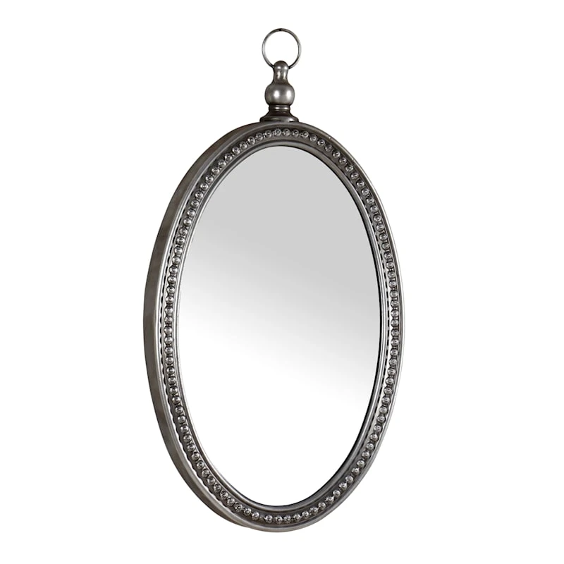 Providence Silver Oval Wall Mirror, 12x24 3 Providence Silver Oval Wall Mirror, 12x24