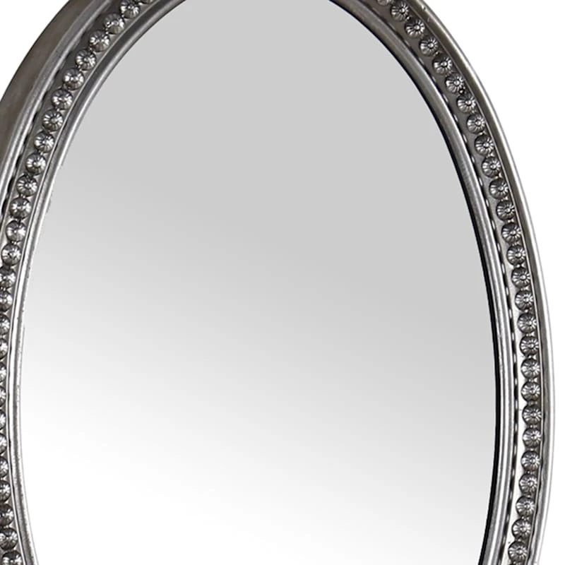 Providence Silver Oval Wall Mirror, 12x24 4 Providence Silver Oval Wall Mirror, 12x24 - Image 2