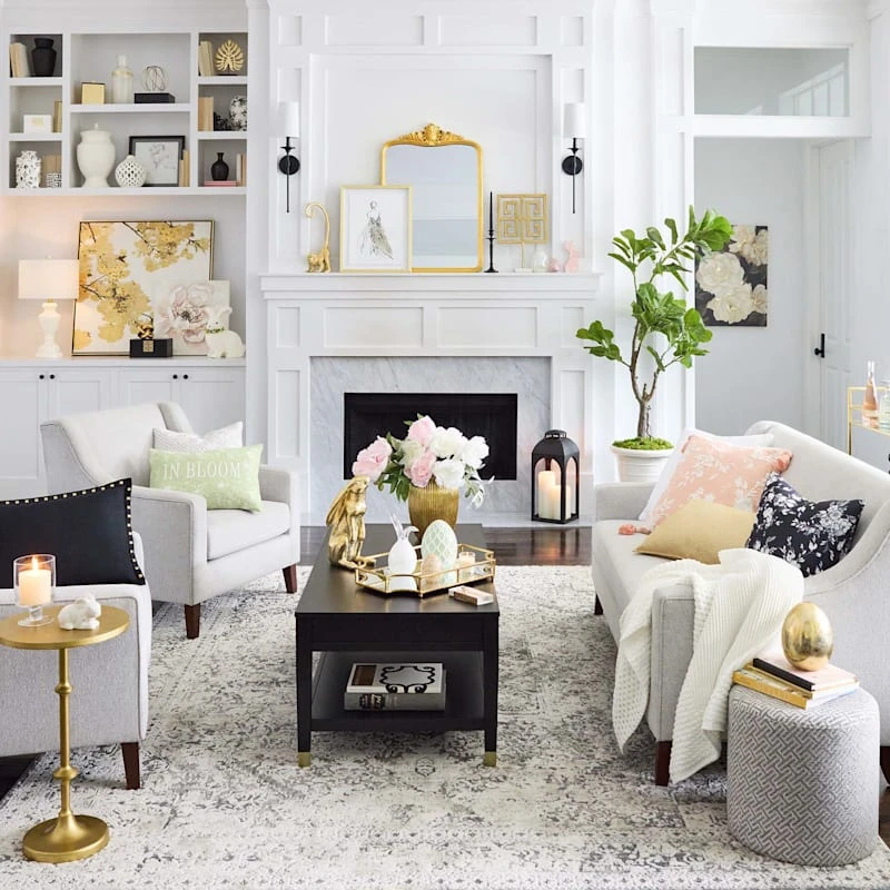 Providence Wood Gold Ornate Top Wall Mirror, 25x37 4 Providence Wood Gold Ornate Top Wall Mirror, 25x37 - Image 2