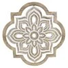 Quatrefoil Flower Shaped Wood Medallion Wall Decor, 17" -Athome Sales quatrefoil flower shaped wood medallion wall decor 17