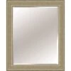 Rectangle Solid Wood Quad Beads Champagne Wall Mirror, 36x46