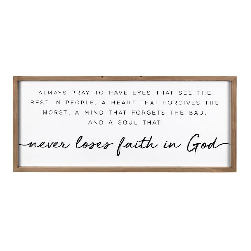 Religious Sentiment Wall Sign, 14x32 3 Religious Sentiment Wall Sign, 14x32