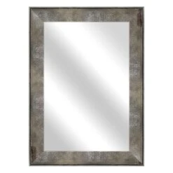 Shiny Silver Framed Wall Mirror, 30x44