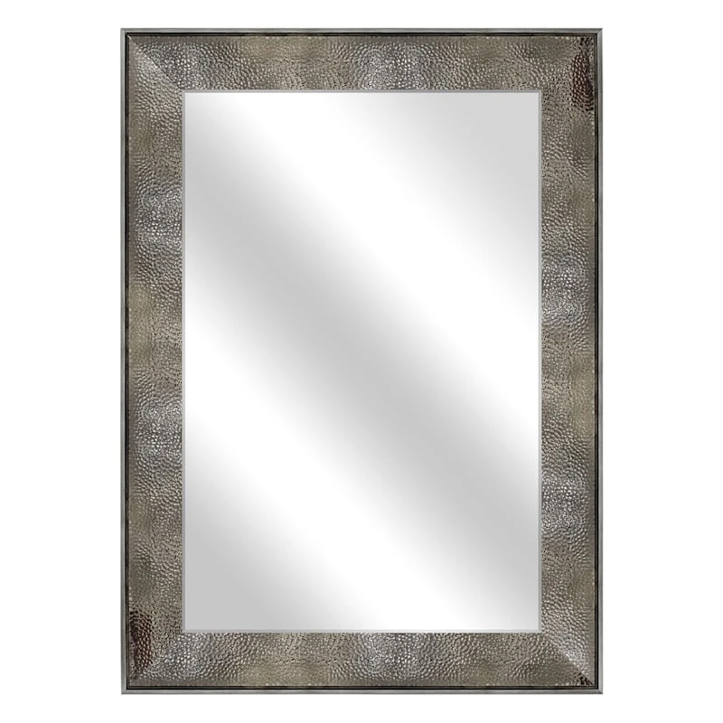 Shiny Silver Framed Wall Mirror, 30x44 3 Shiny Silver Framed Wall Mirror, 30x44