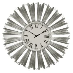 Silver Distressed Studio Wall Clock, 23"