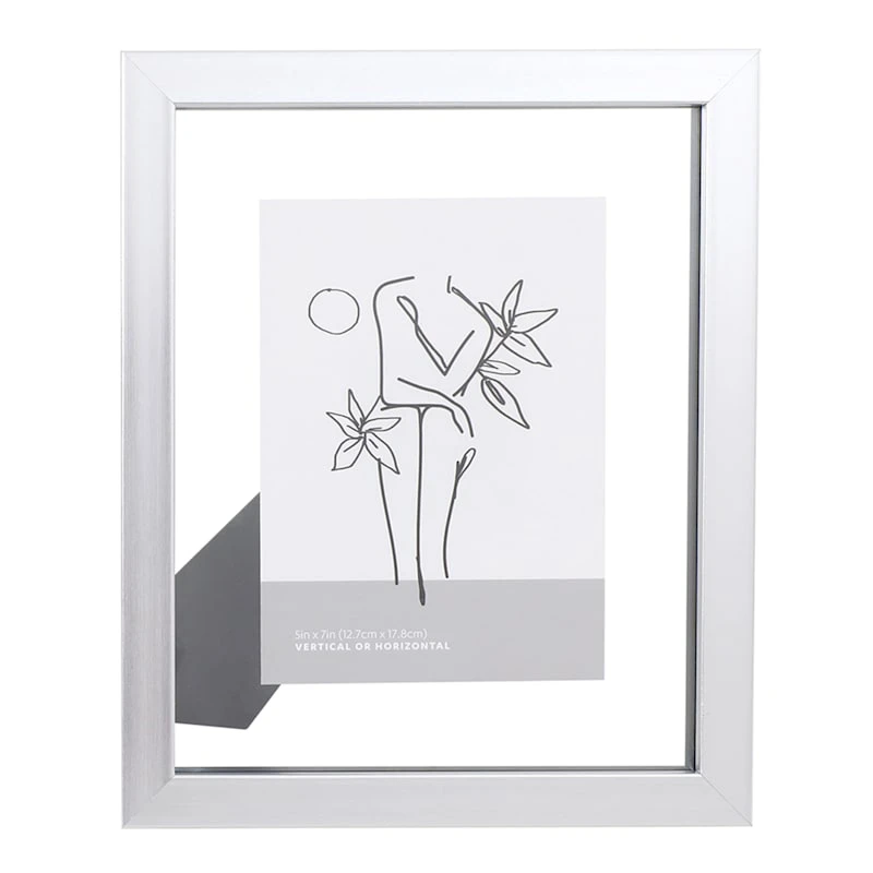 Silver Float Tabletop Frame, 8x10 3 Silver Float Tabletop Frame, 8x10