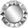 Silver Geometric Dimensional Round Wall Mirror, 36" 2 Silver Geometric Dimensional Round Wall Mirror, 36" -Athome Sales silver geometric dimensional round wall mirror 36