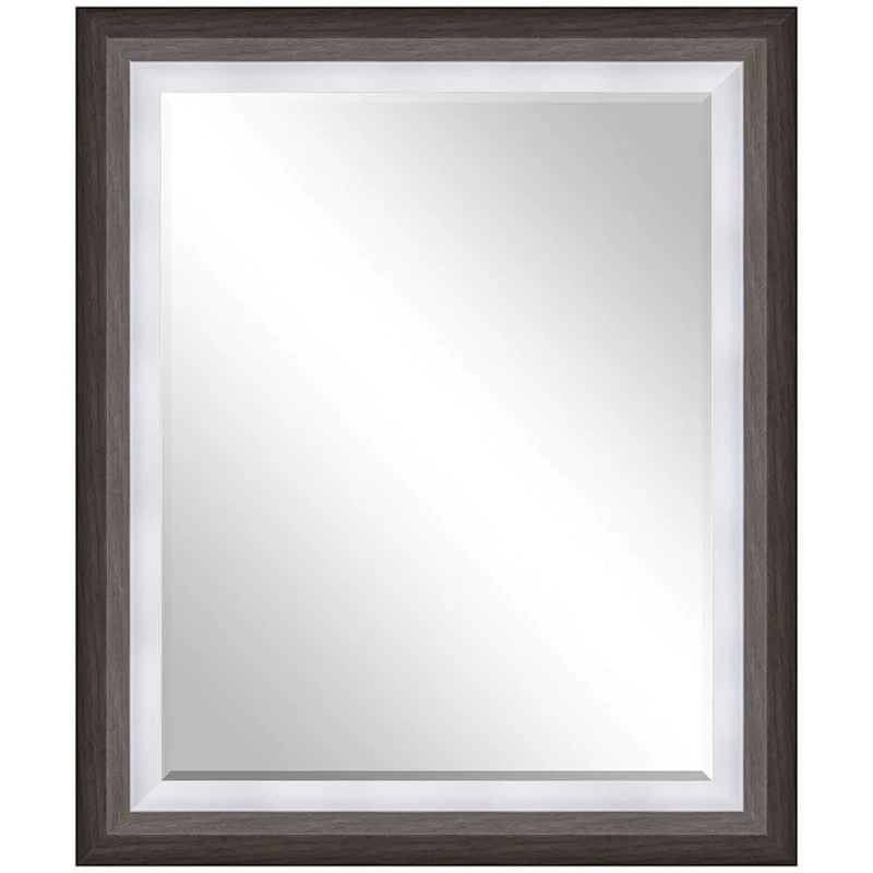Silver & Grey Wall Mirror, 21x25 3 Silver & Grey Wall Mirror, 21x25