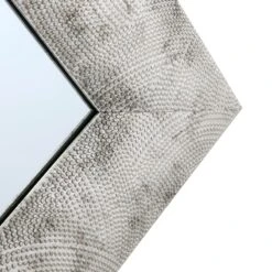 Silver Raised Dots Framed Wall Mirror, 22x28 9 Silver Raised Dots Framed Wall Mirror, 22x28 -Athome Sales silver raised dots framed wall mirror 22x28 3