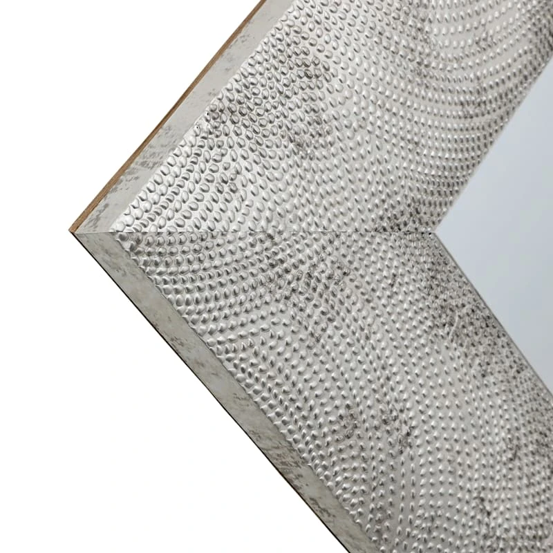 Silver Raised Dots Framed Wall Mirror, 22x28 6 Silver Raised Dots Framed Wall Mirror, 22x28 - Image 4