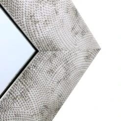 Silver Raised Dots Framed Wall Mirror, 24x36 9 Silver Raised Dots Framed Wall Mirror, 24x36 -Athome Sales silver raised dots framed wall mirror 24x36 3