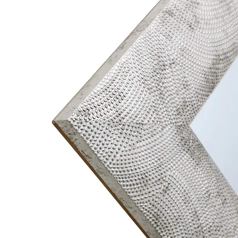 Silver Raised Dots Framed Wall Mirror, 24x58 7 Silver Raised Dots Framed Wall Mirror, 24x58 - Image 5