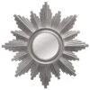 Silver Shiny Polyurethane Sunburst Round Wall Mirror, 26' 2 Silver Shiny Polyurethane Sunburst Round Wall Mirror, 26' -Athome Sales silver shiny polyurethane sunburst round wall mirror 26