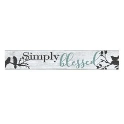 Simply Blessed Textured Wood Wall Sign, 6x36