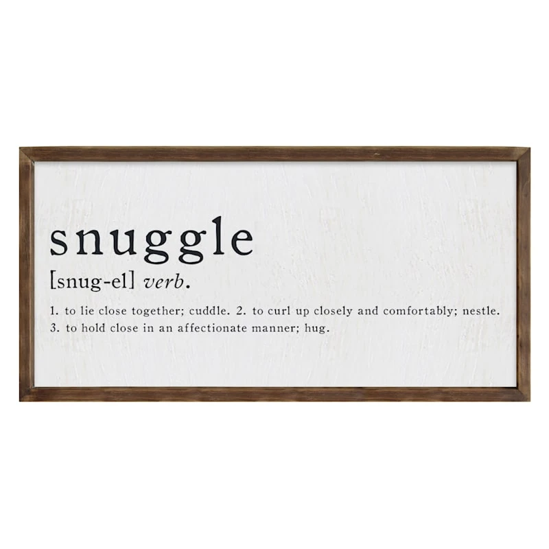 Snuggle Definition Wall Sign, 12x24 3 Snuggle Definition Wall Sign, 12x24