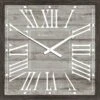Square Grey Woodgrain Wall Clock, 40" 1 Square Grey Woodgrain Wall Clock, 40" -Athome Sales square grey woodgrain wall clock 40