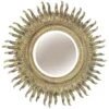 Sunray Polyurethane Champagne Round Wall Mirror, 45" -Athome Sales sunray polyurethane champagne round wall mirror 45